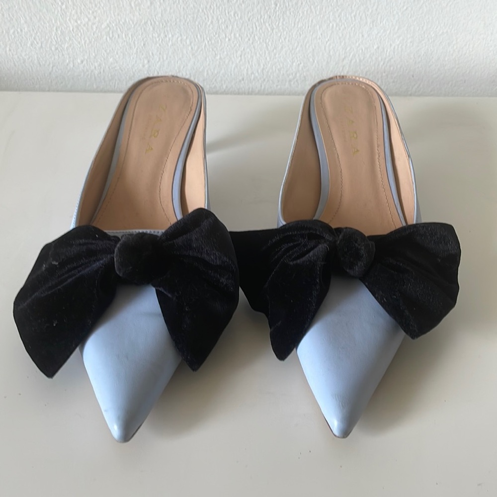 Zara Trafaluc Pointy Mule Kitten Heel